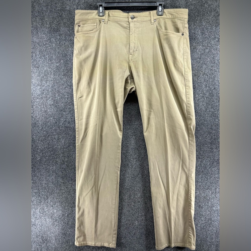 Peter Millar Pants Mens 38x32 Beige Stretch Chino 5 Pocket Casual Golf Travel
